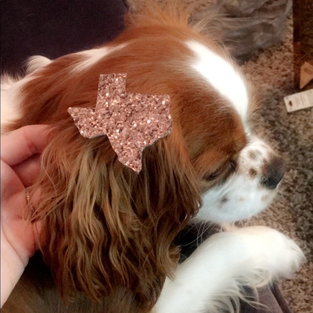 Glitter dog bows
